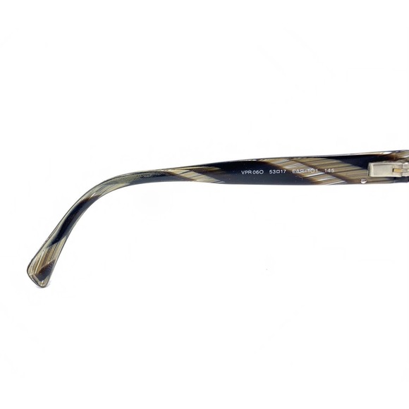 Prada VPR 06O EAR-1O1 Blue Brown Rectangle Eyeglasses Frames 53-17 145 Italy - Picture 10 of 12